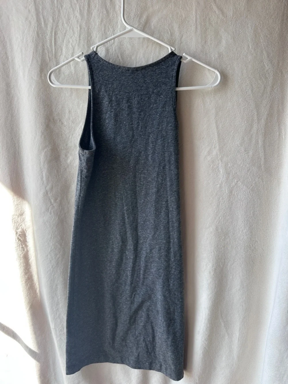 H&M Dark Charcoal Gray Ribbed Tank Dress - Picture 2 of 3